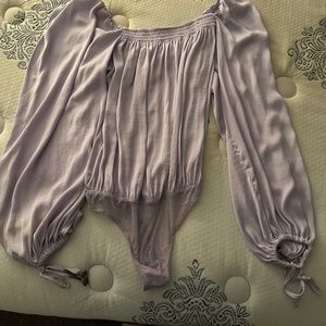Free People satin Bodysuit